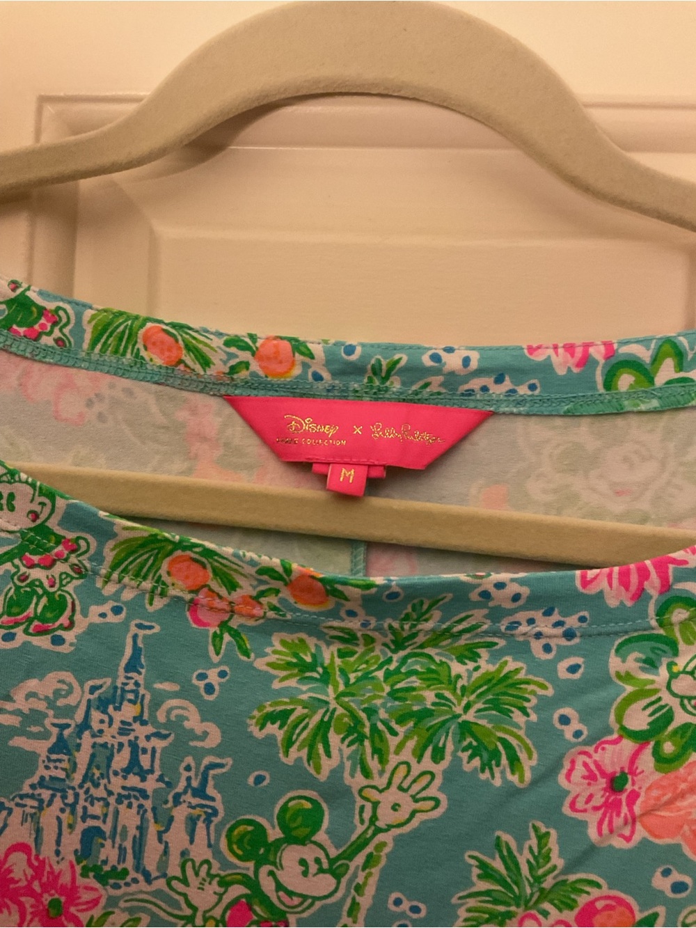 Lilly Pulitzer Disney Aqua 3/4 Sleeve Shift Dress - Picture 2 of 3
